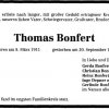 bonfert Thomas 1911-1997 Todesanzeige
